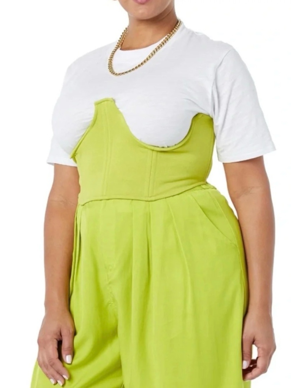 TEREA Lime Green Structured Corset NWT - Medium